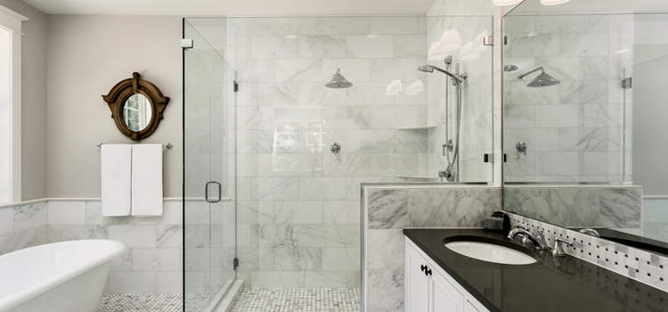 bathroom shower door installation in Alhambra